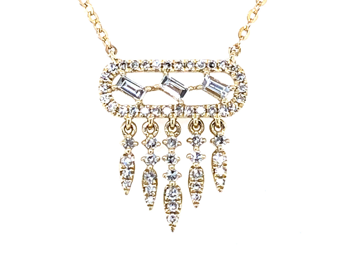 DIAMOND CHANDELIER PENDANT NECKLACE