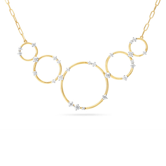Diamond Graduated Circles Necklace