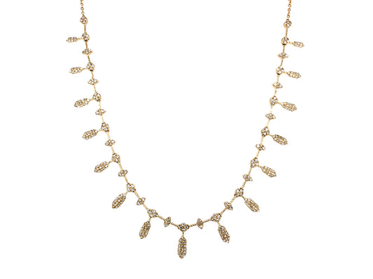 DIAMOND NECKLACE, BOLO CHAIN, 14KY (N)