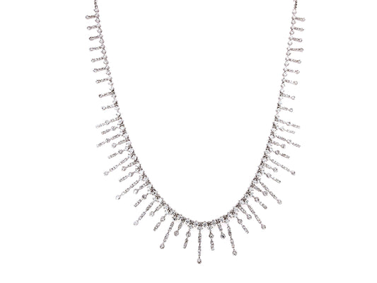 DIAMOND NECKLACE, BOLO CHAIN, 18KW (N)
