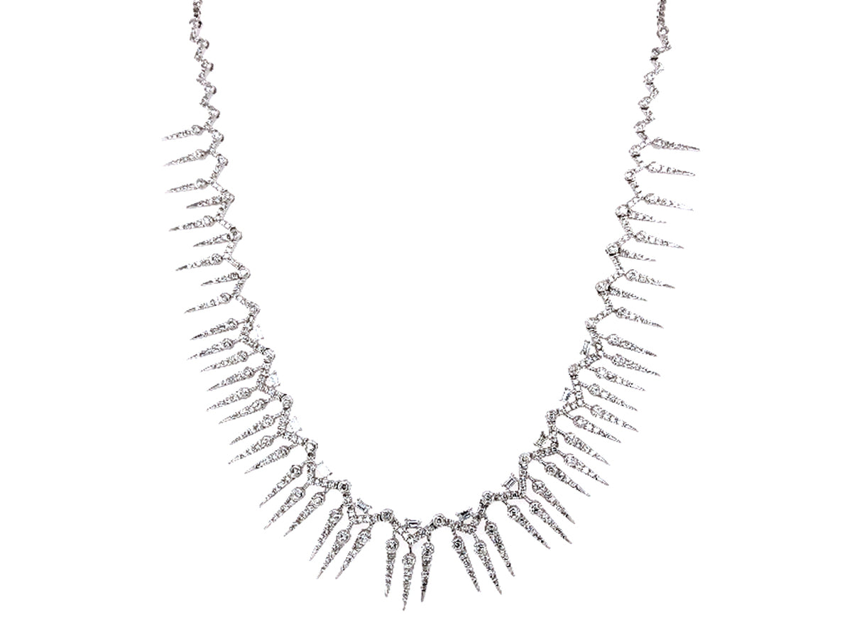 DIAMOND NECKLACE, 16"+2" BOLO CHAIN, 18KW (N)