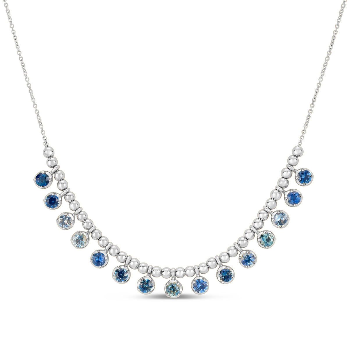 Montana Sapphire Bead Stacking Necklace