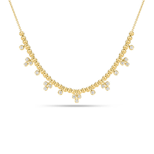 Diamond Trio Bead Stacking Necklace