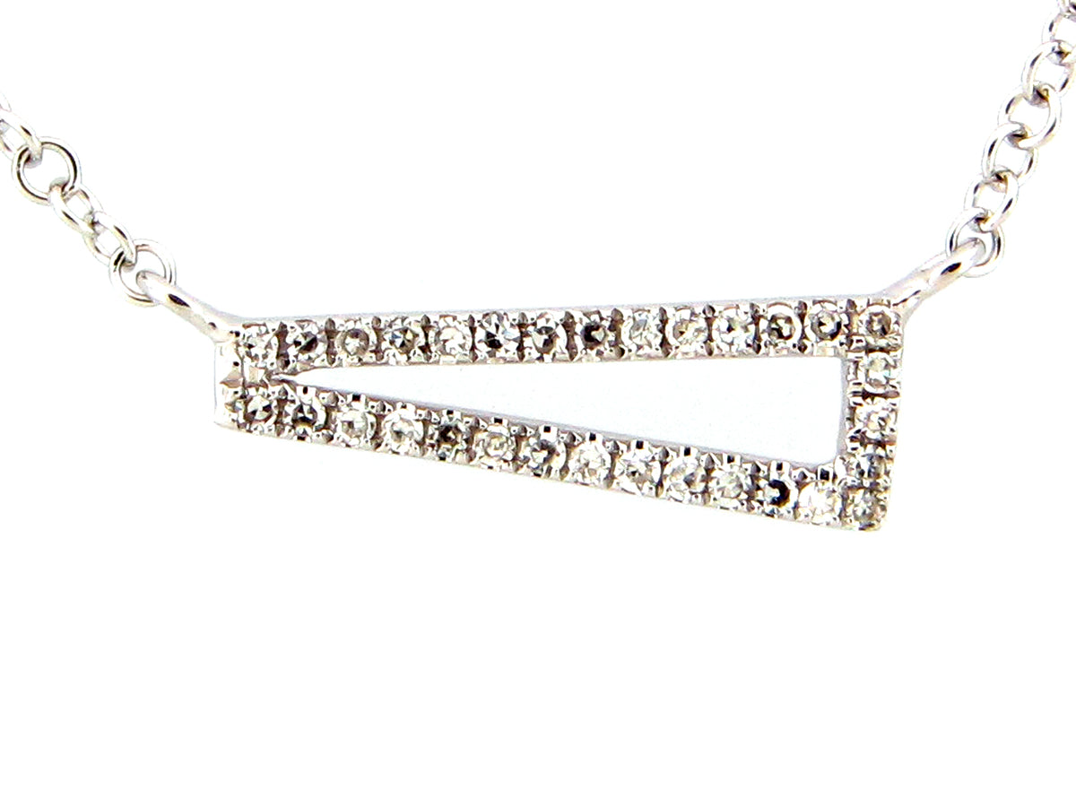 DIAMOND TRAPEZOID PENDANT NECKLACE