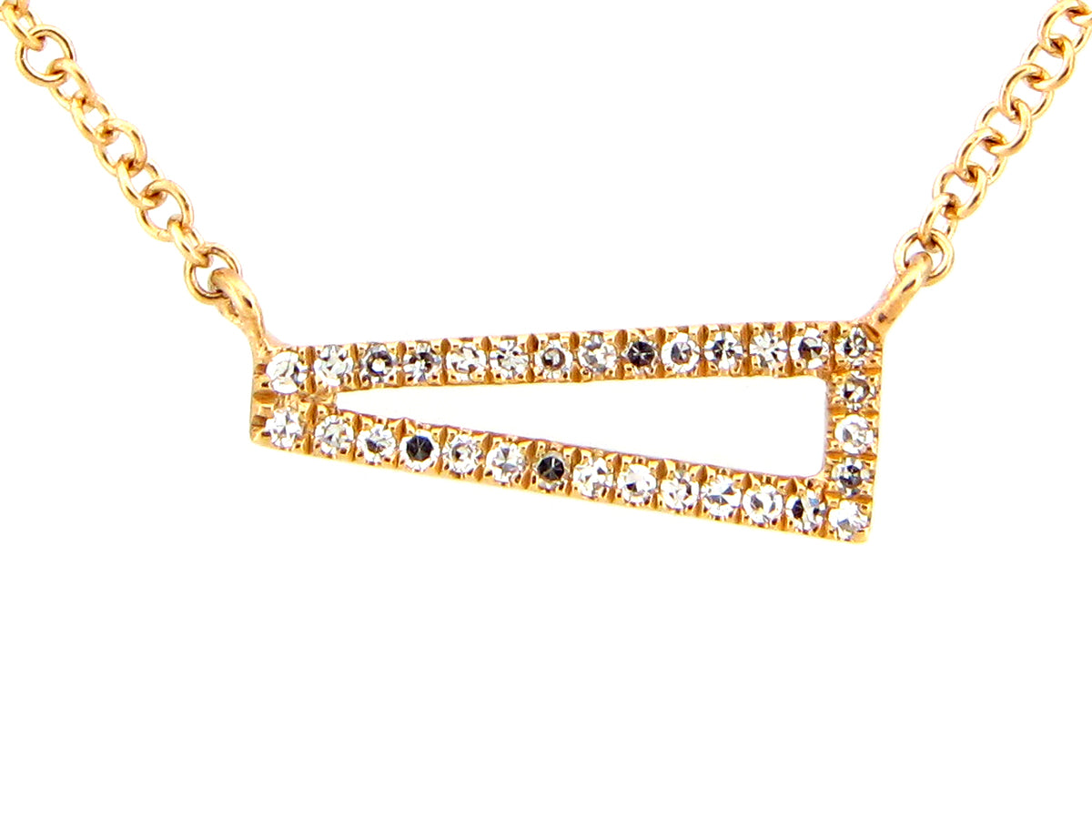 DIAMOND TRAPEZOID PENDANT NECKLACE