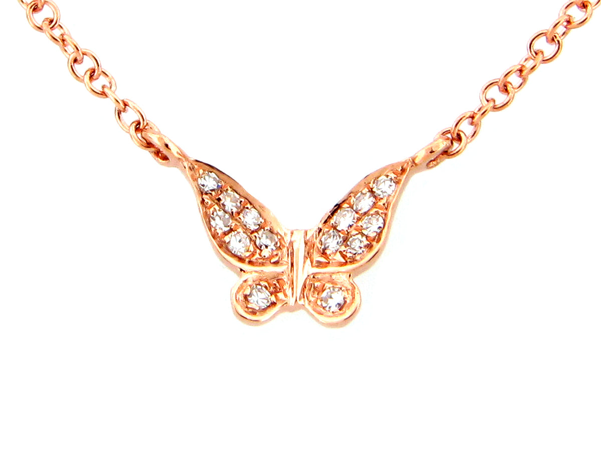 DIAMOND BUTTERFLY PENDANT NECKLACE
