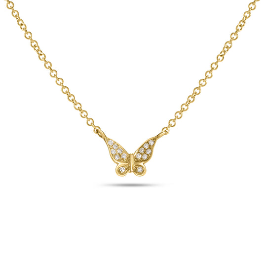 Diamond Butterfly Necklace