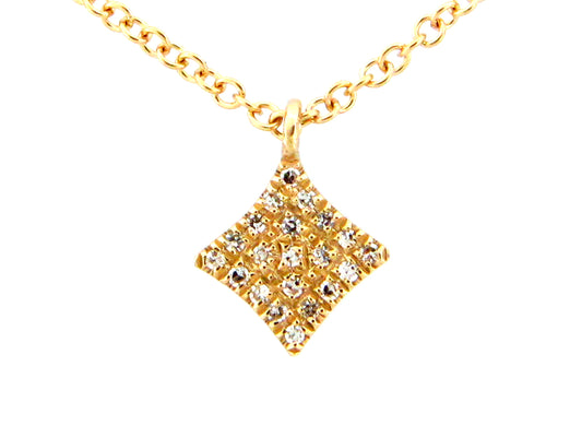 DIAMOND 4 POINT STAR PENDANT NECKLACE, 18" BOLO CHAIN, 14KY