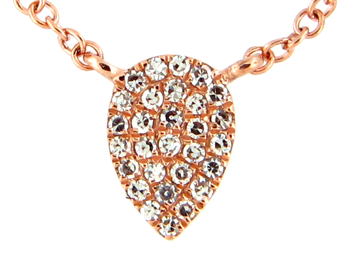 DIAMOND PEAR PENDANT NECKLACE