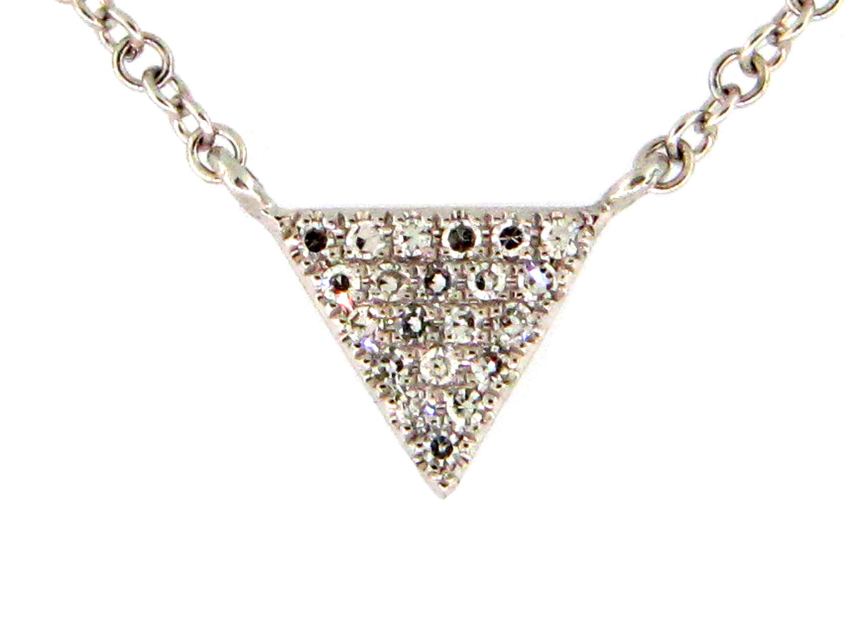 DIAMOND TRIANGLE PENDANT NECKLACE