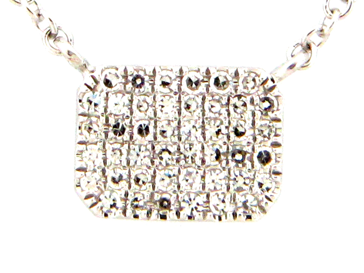 DIAMOND CUSHION PENDANT NECKLACE
