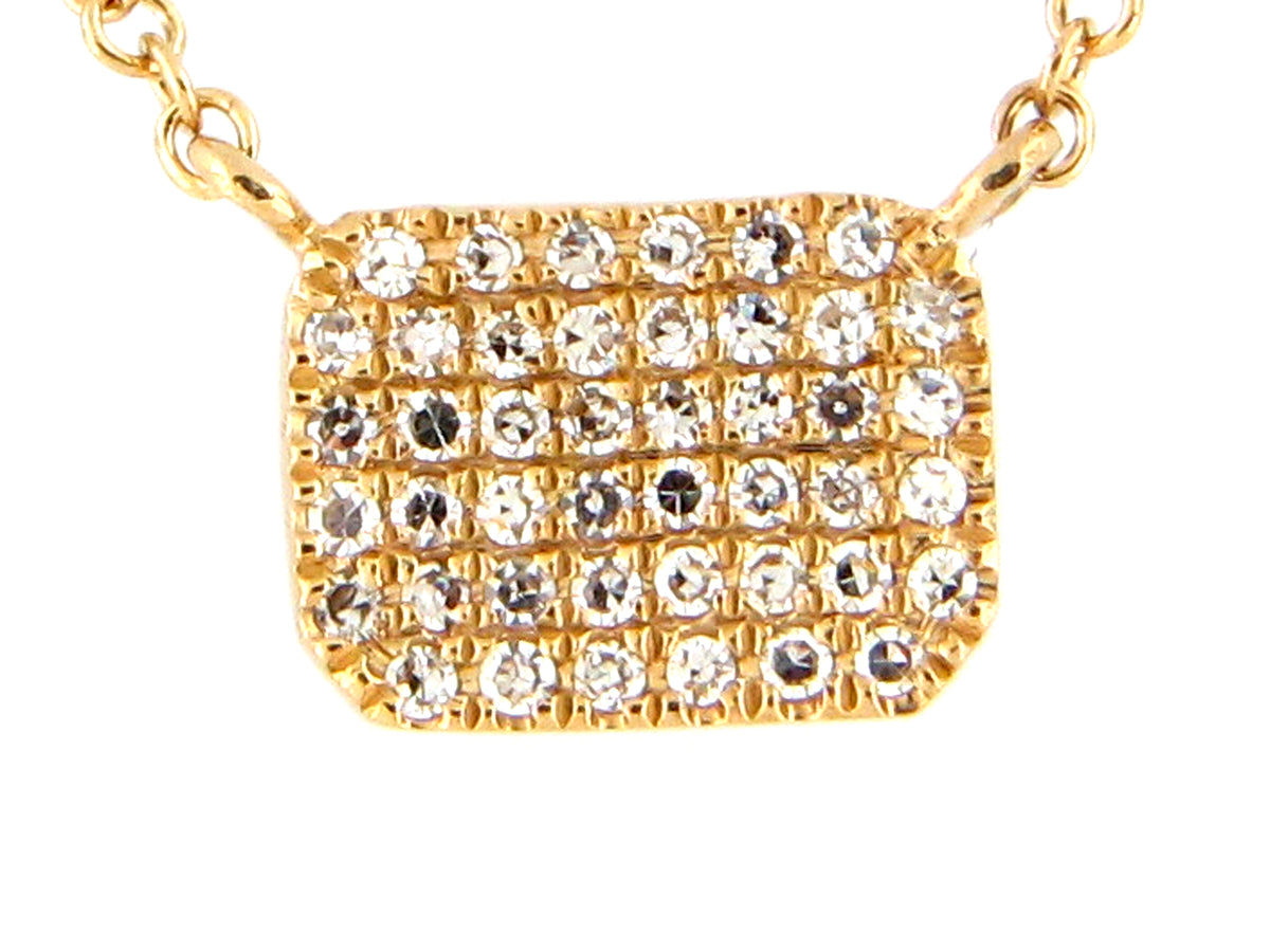 DIAMOND CUSHION PENDANT NECKLACE