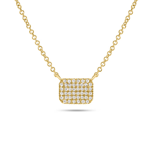 Diamond Emerald Cut Necklaece