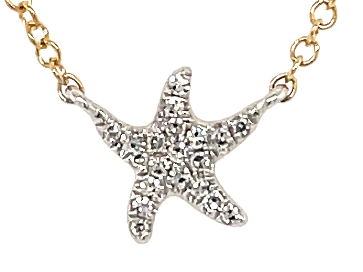DIAMOND SEA STAR NECKLACE