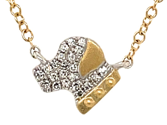 DIAMOND DOG WITH COLLAR NECKLACE, 18"/17"/16"