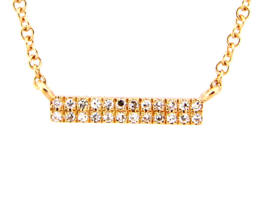DIAMOND BAR PENDANT NECKLACE