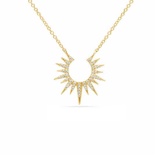 Diamond Sunburst Necklace