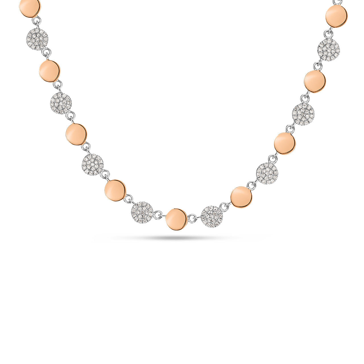 Diamond Disc Tennis Necklace