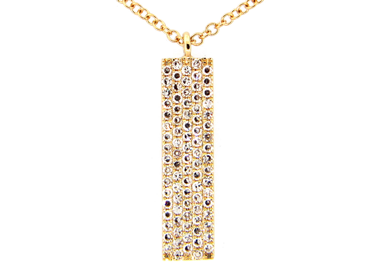 DIAMOND BAR PENDANT CHOKER
