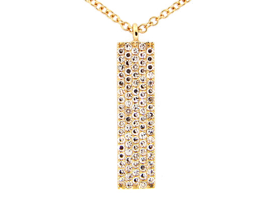 DIAMOND BAR PENDANT CHOKER