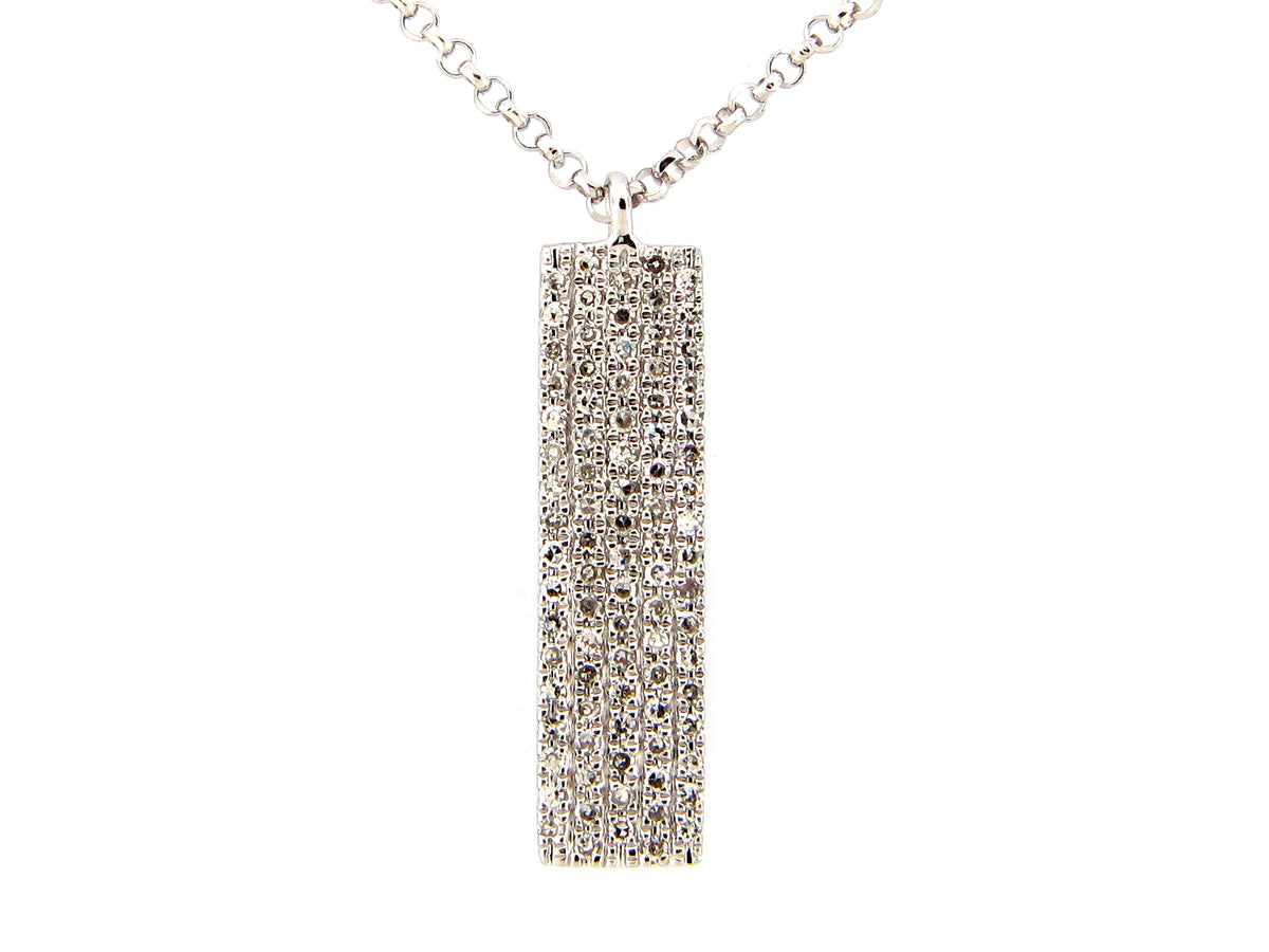 DIAMOND BAR PENDANT CHOKER
