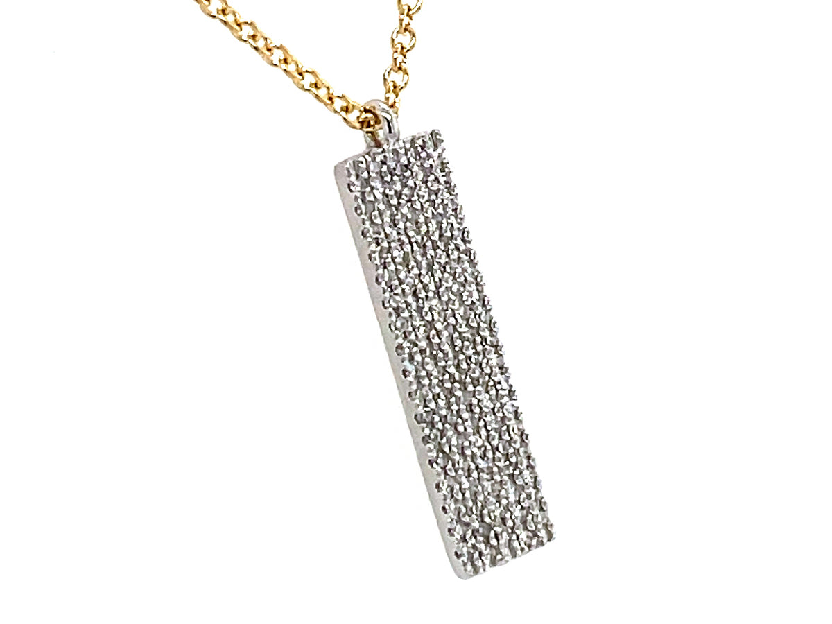 DIAMOND BAR PENDANT CHOKER