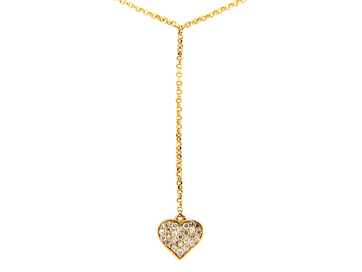 DIAMOND HEART LARIAT CHOKER