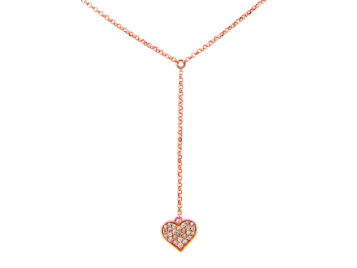 DIAMOND HEART LARIAT CHOKER