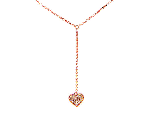 DIAMOND HEART LARIAT CHOKER
