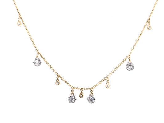 DIAMOND CHARM CHOKER NECKLACE