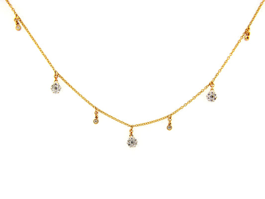 DIAMOND CHARM CHOKER NECKLACE
