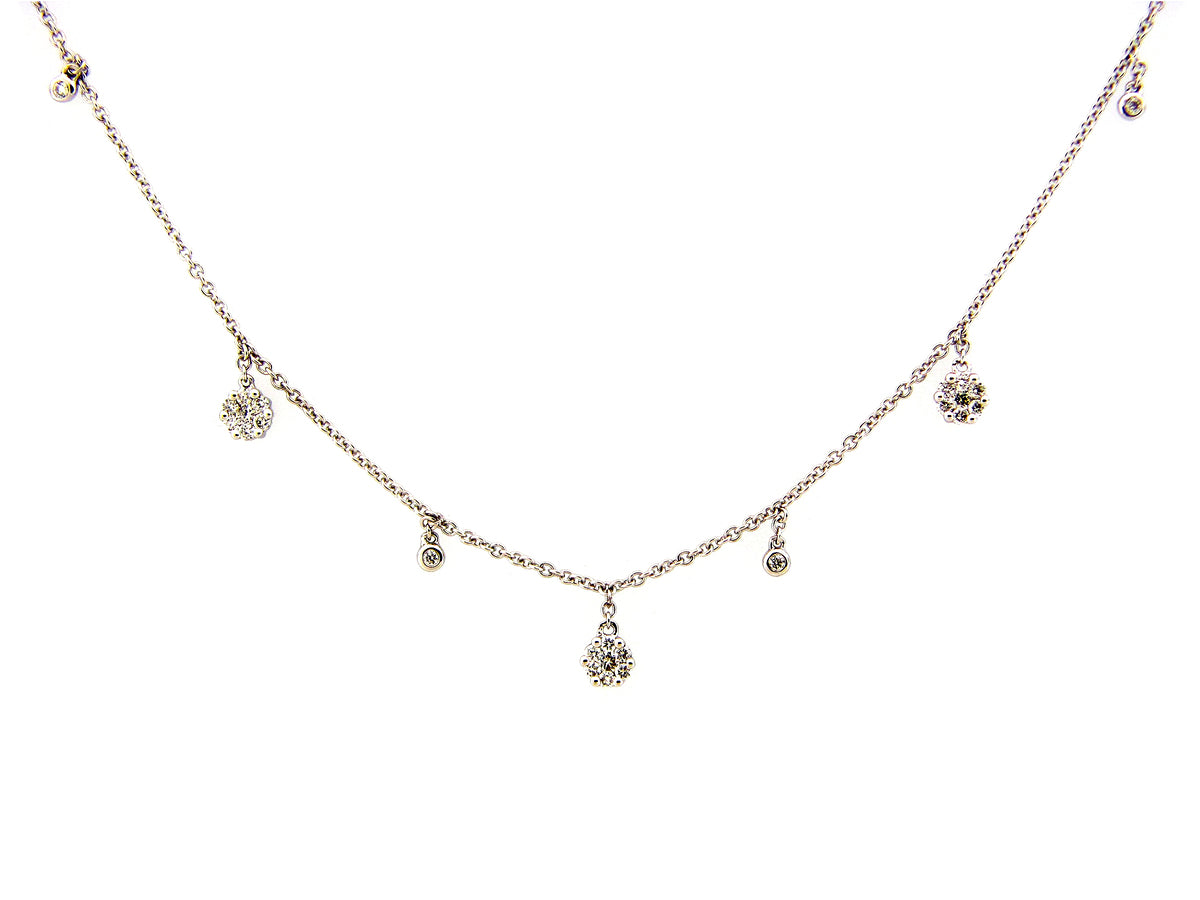 DIAMOND CHARM CHOKER NECKLACE
