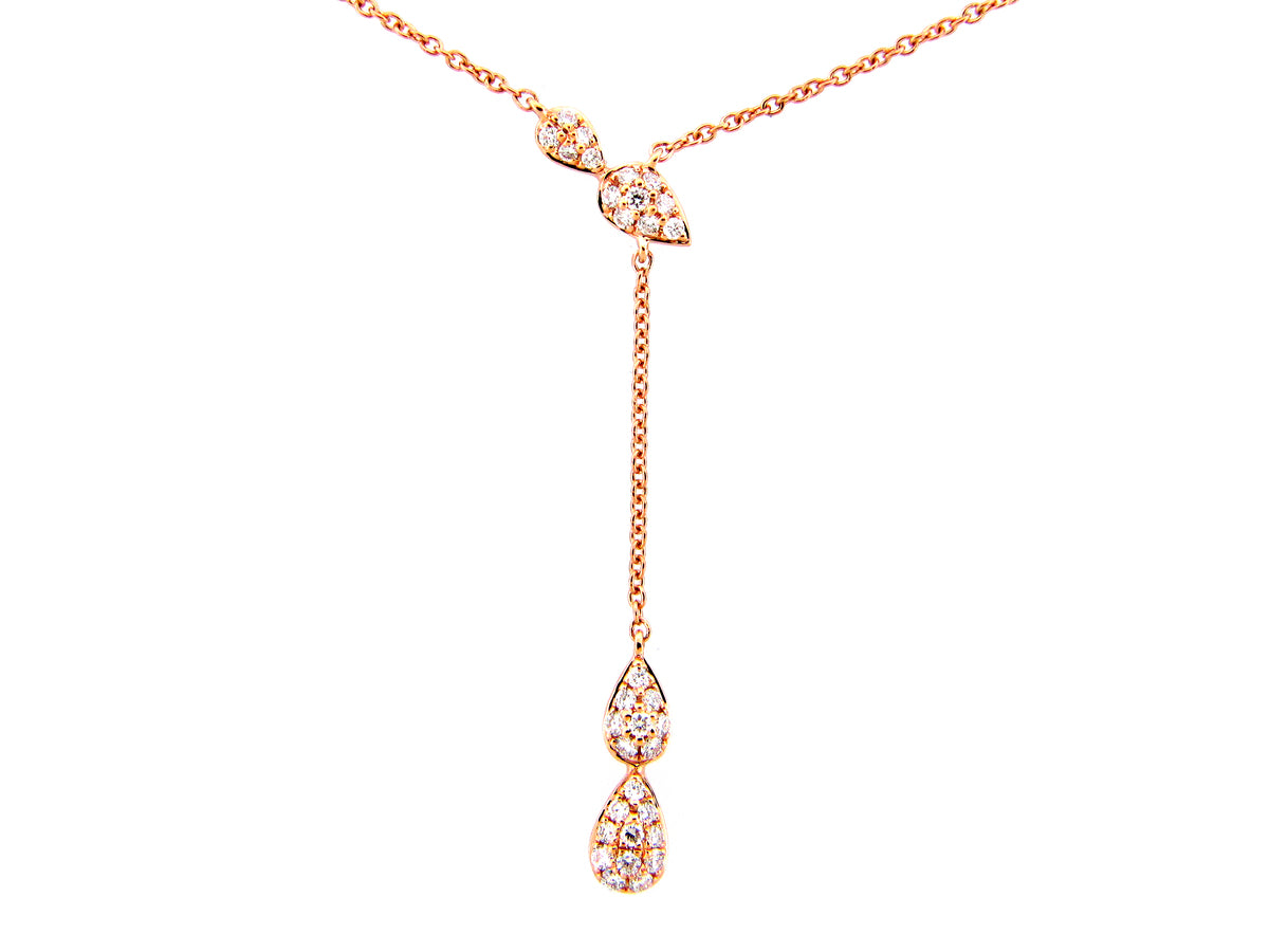DIAMOND LARIAT CHOKER NECKLACE
