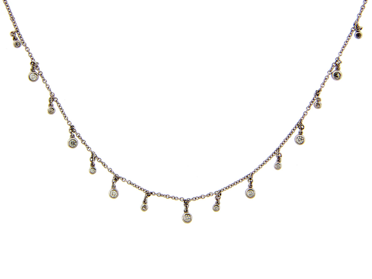 DIAMOND CHARM CHOKER NECKLACE