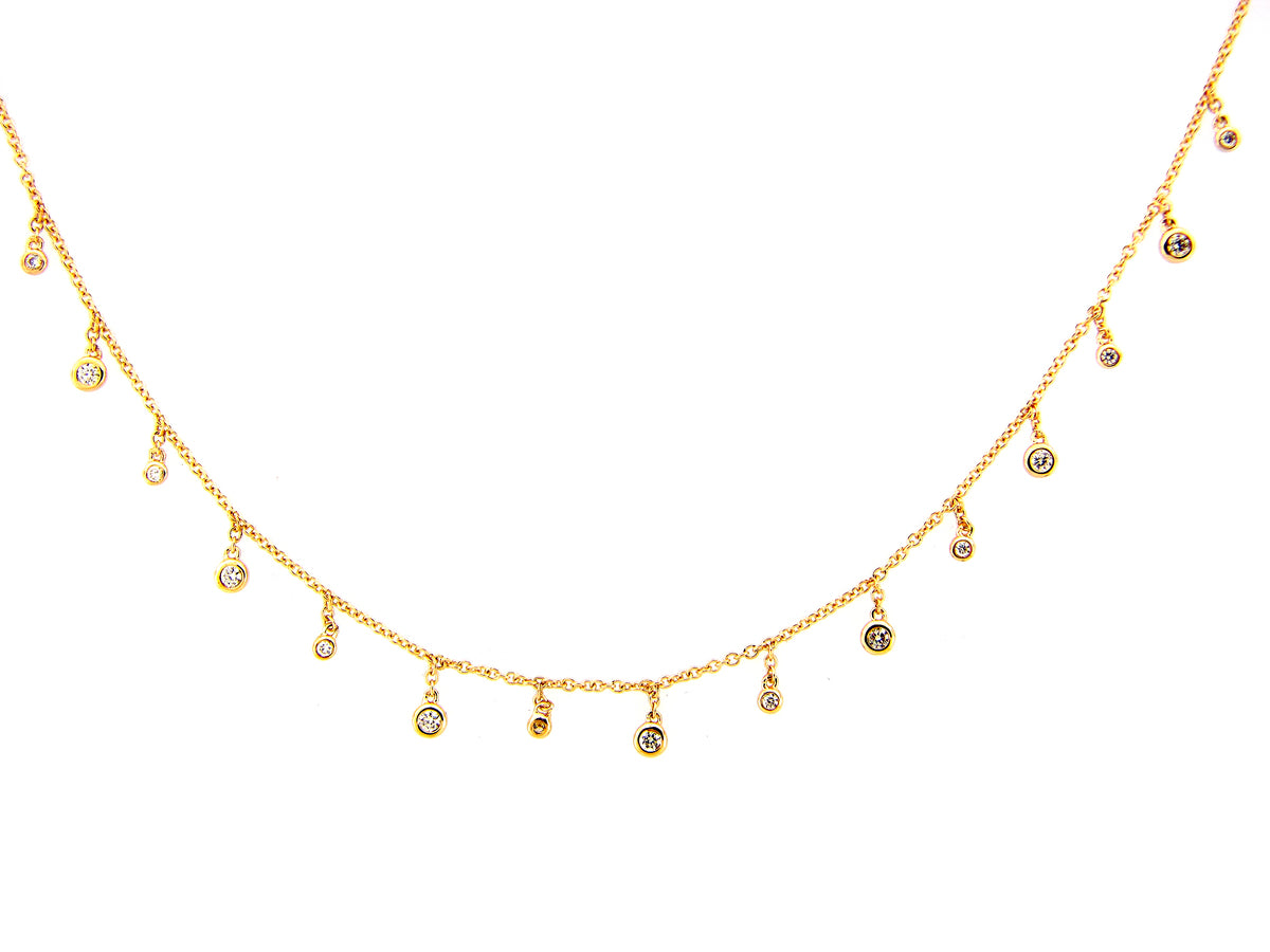 DIAMOND CHARM CHOKER NECKLACE