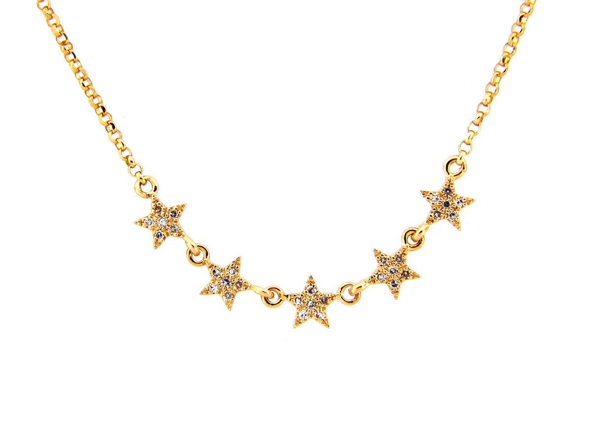 DIAMOND 5 STAR NECKLACE
