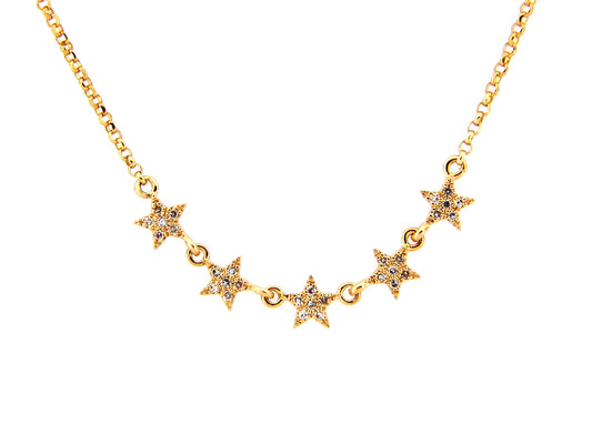 DIAMOND 5 STAR NECKLACE