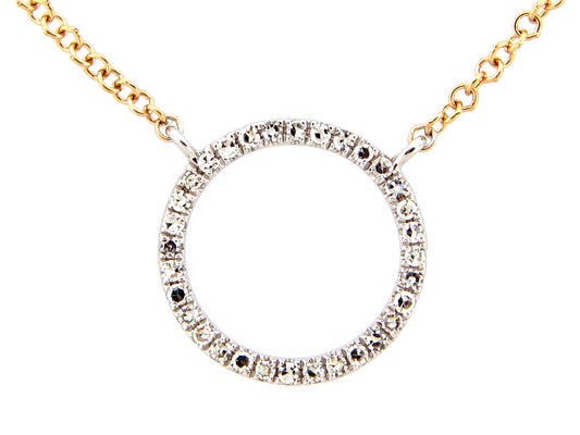 DIAMOND CIRCLE PENDANT NECKLACE