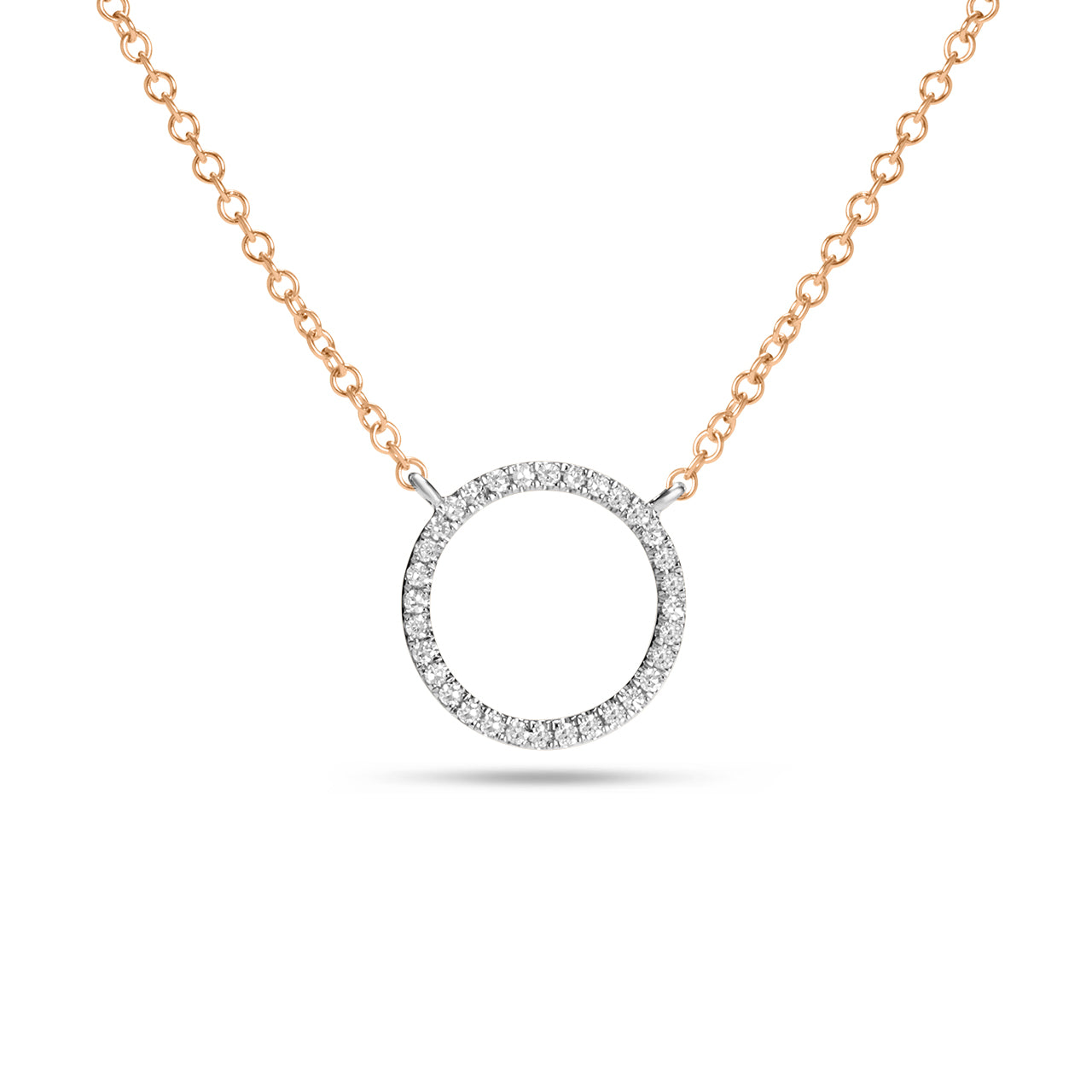 Diamond 11mm Circle Necklace