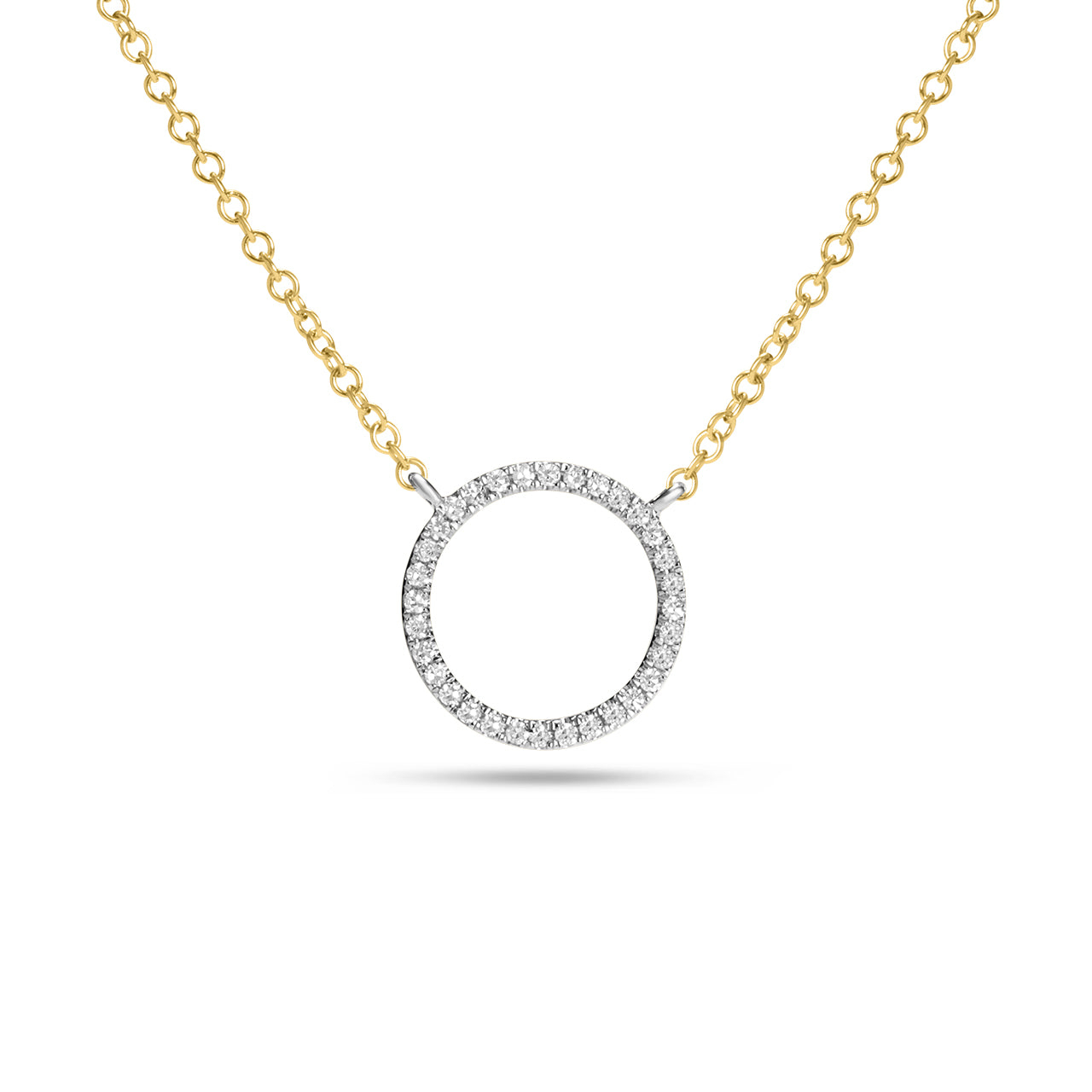 Diamond 11mm Circle Necklace
