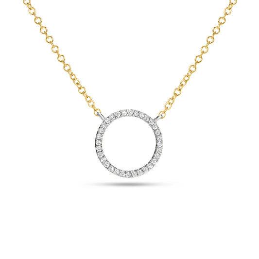 Diamond 11mm Circle Necklace