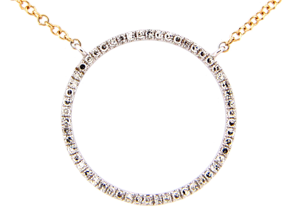 DIAMOND CIRCLE PENDANT NECKLACE