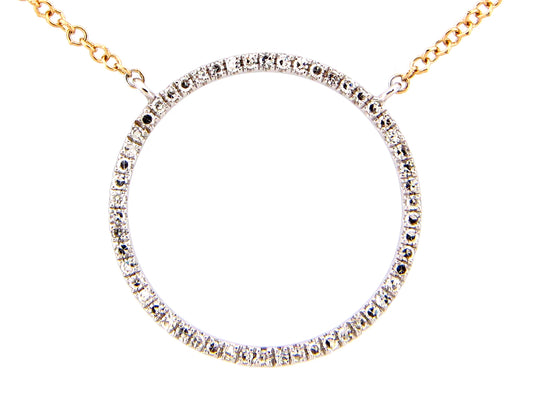 DIAMOND CIRCLE PENDANT NECKLACE