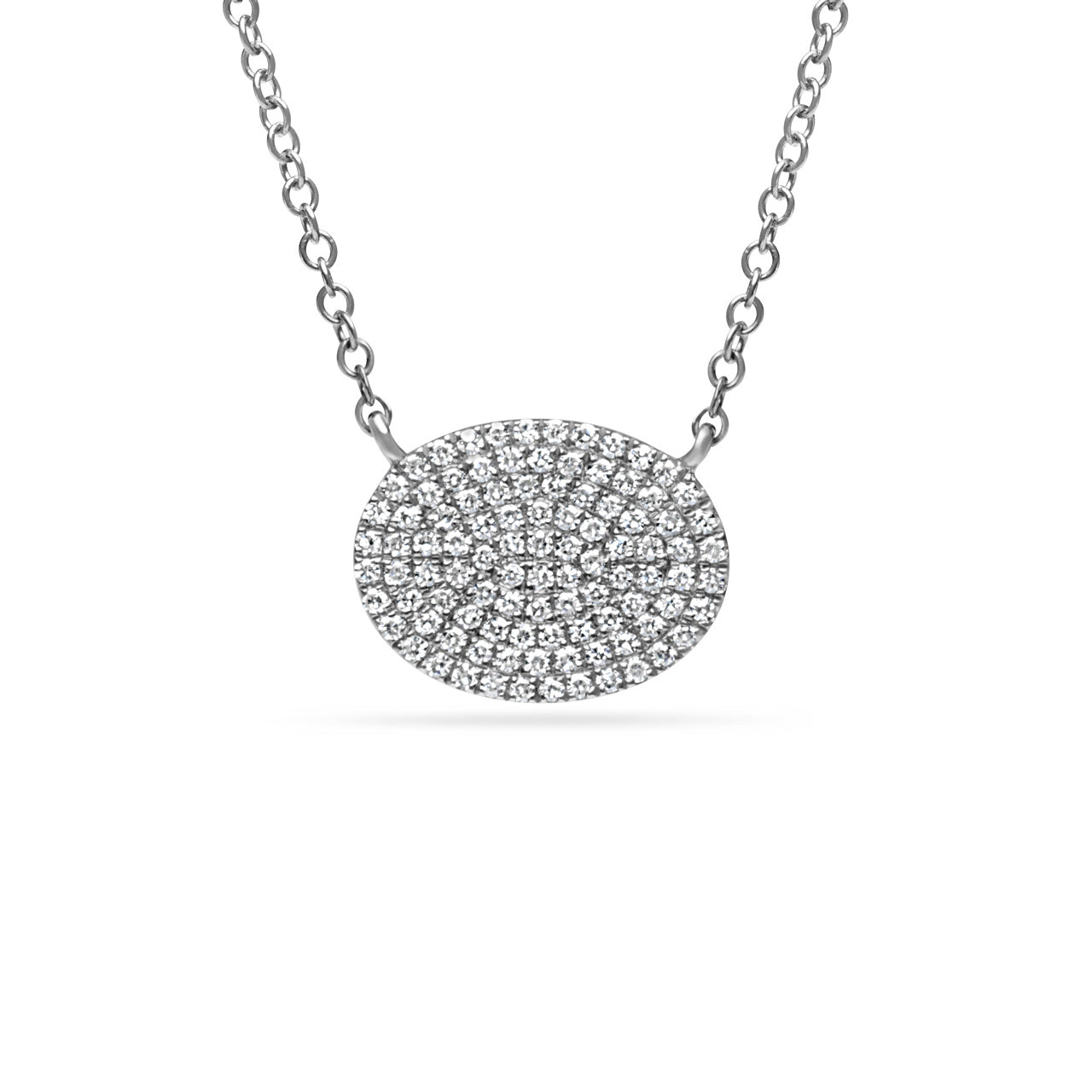 Diamond Oval East-West Necklace