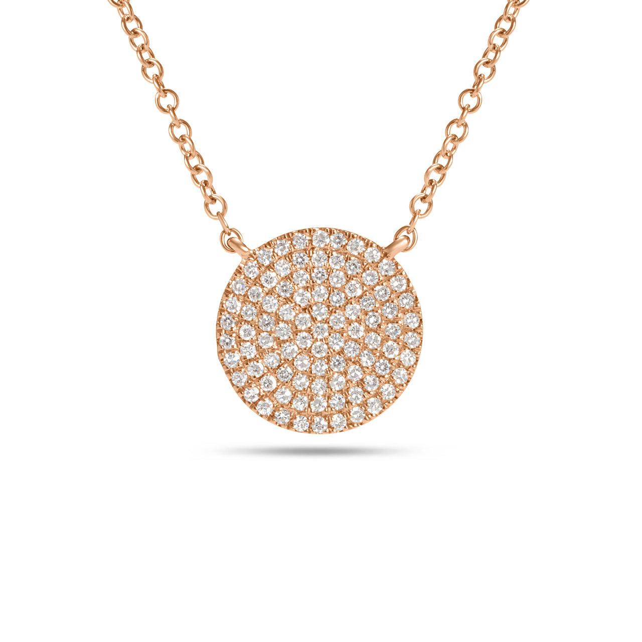Diamond 10mm Disc Necklace