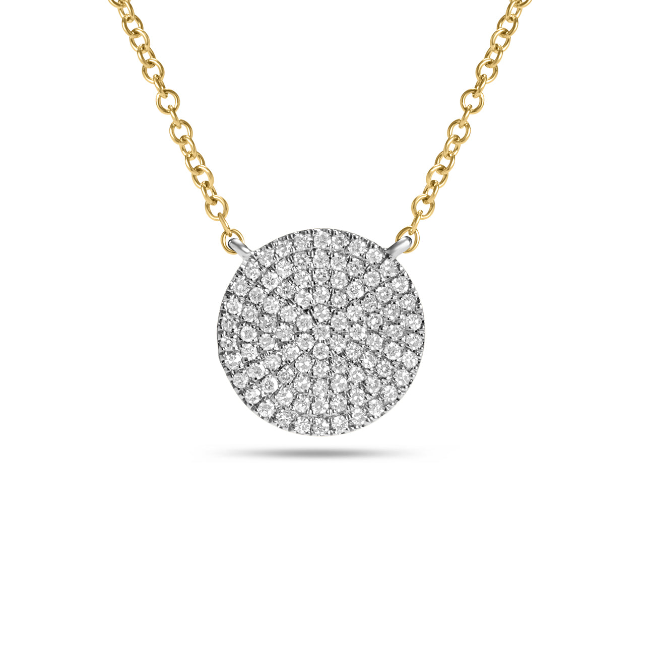 Diamond 10mm Disc Necklace