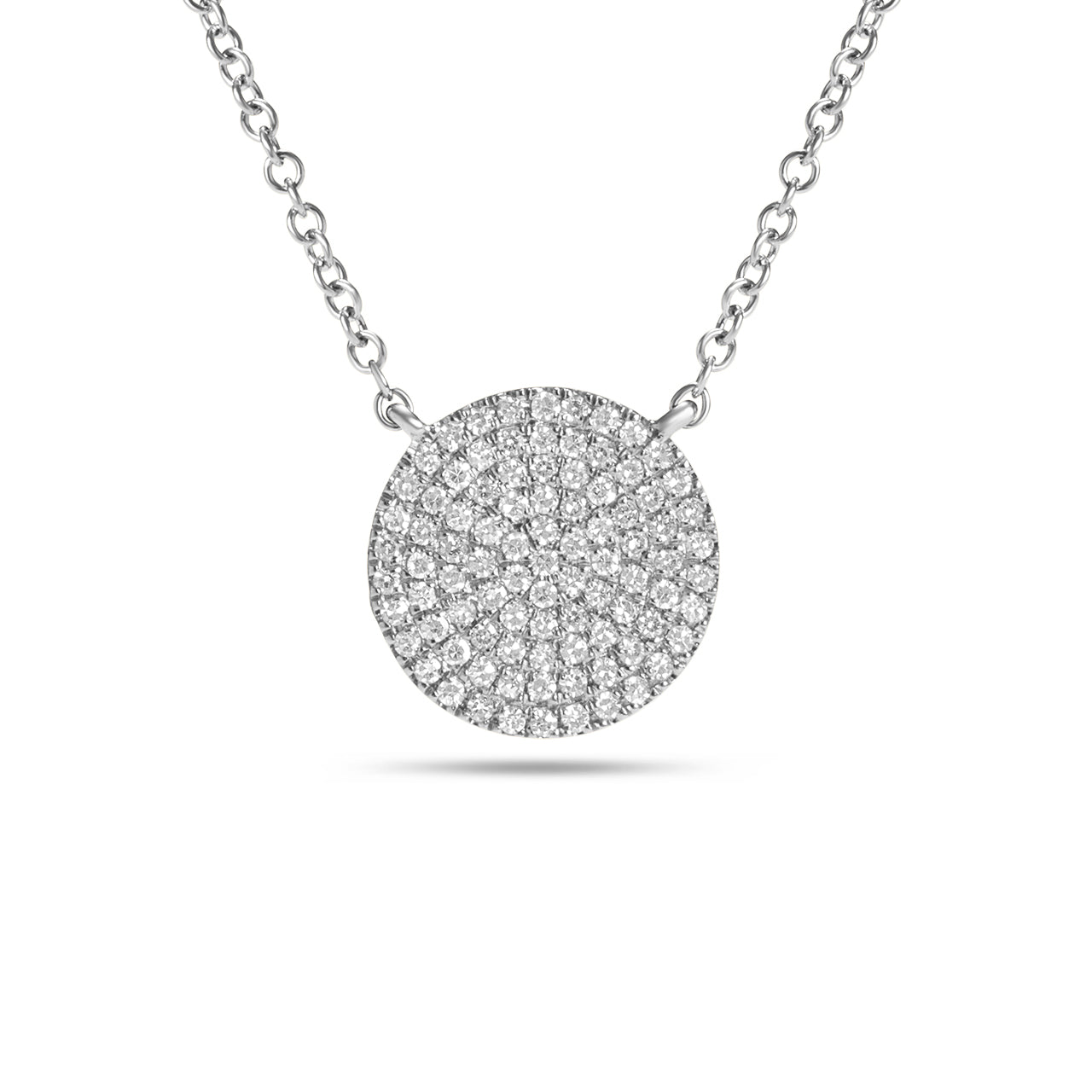 Diamond 10mm Disc Necklace