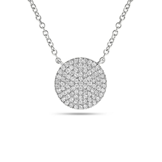 Diamond 10mm Disc Necklace