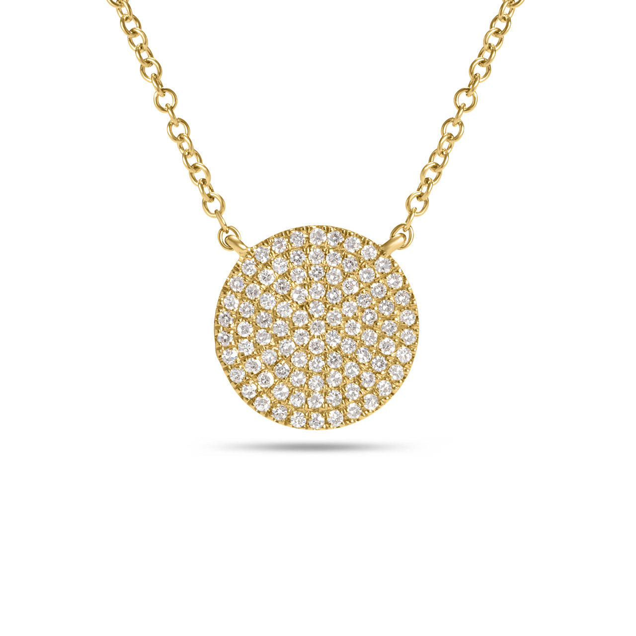Diamond 10mm Disc Necklace
