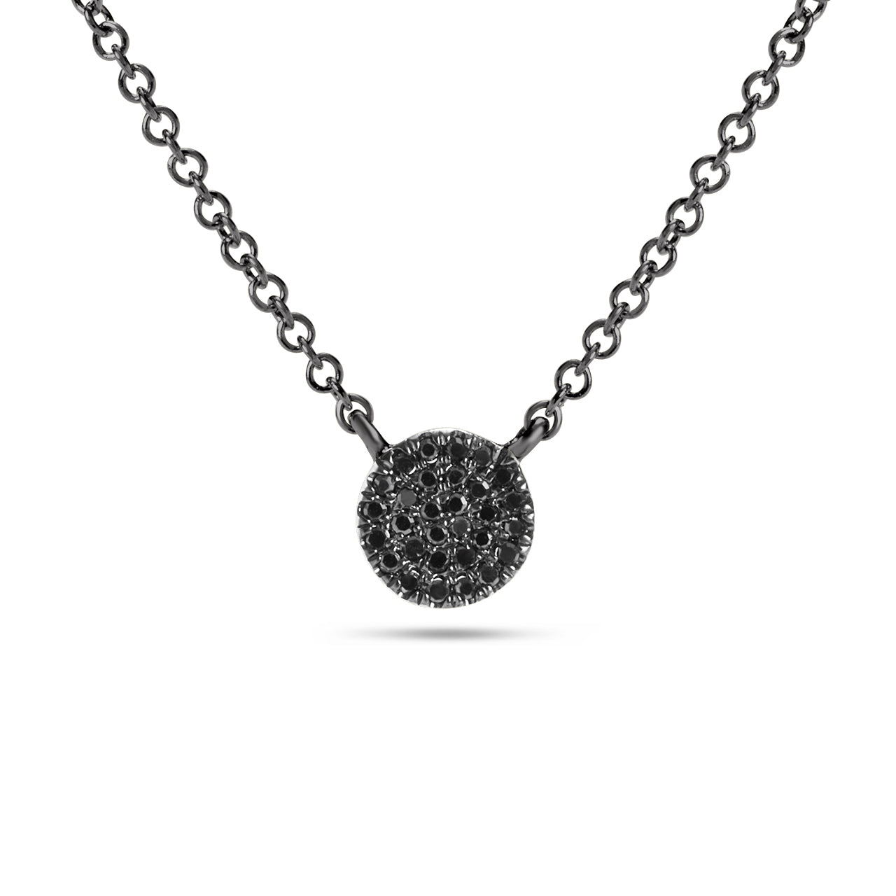 Black Diamond 5.7mm Disc Necklace